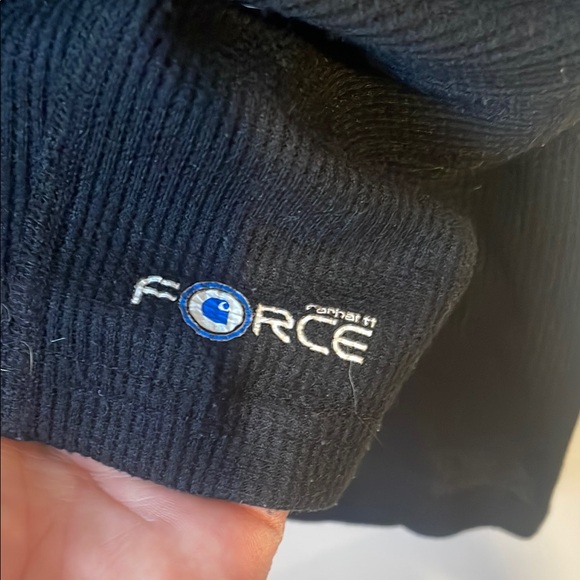 Carhartt Men's Black Long Sleeve Shirt 2XL Tall Force - Picture 3 of 4